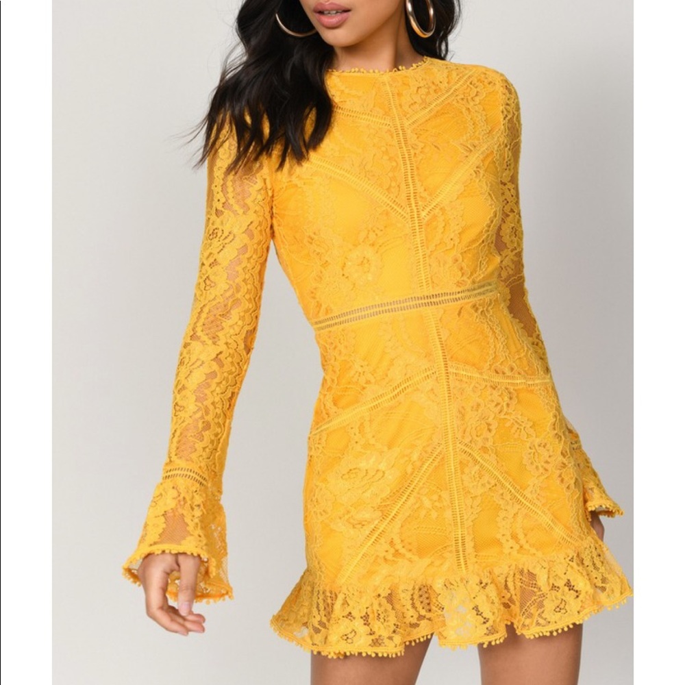 💛TOBI💛 NWT Victoria yellow lace dress